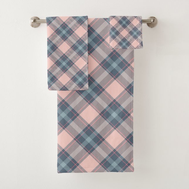 Classique gris rose bleu Plaid En vichy Motif (En situation)