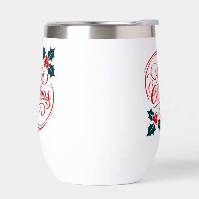 Classique Joyeux Noël Holly Berry Holiday Art (Gauche)