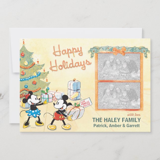 Classique Mickey et Minnie : Bonne carte de vacanc (Devant)