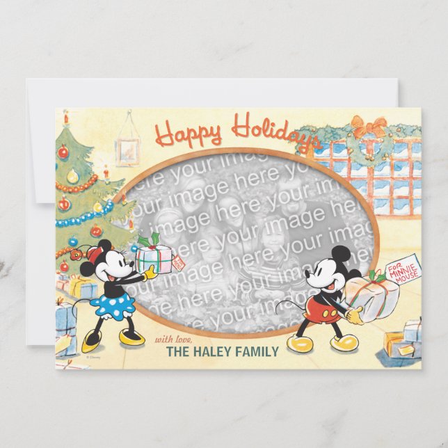 Classique Mickey et Minnie : Bonne carte de vacanc (Devant)