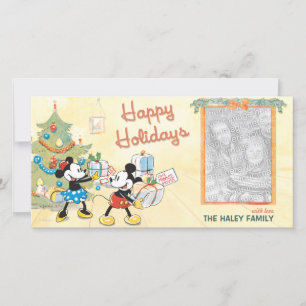 Classique Mickey & Minnie Carte photo de vacances