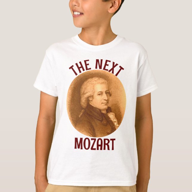 Classique Mozart mignon Musique Moderne T-shirt Lo (Devant)