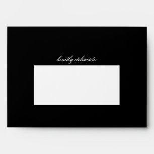 Classique noir et blanc enveloppe de retour d'adre