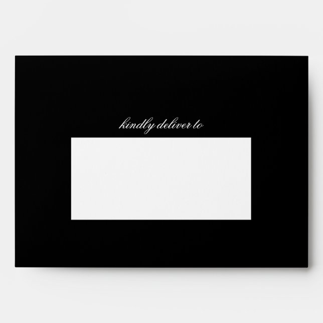 Classique noir et blanc enveloppe de retour d'adre (Devant)