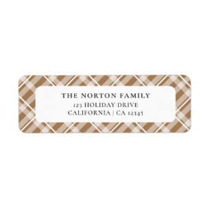 Classique Tan Brown Tartan Plaid Farmhouse Family