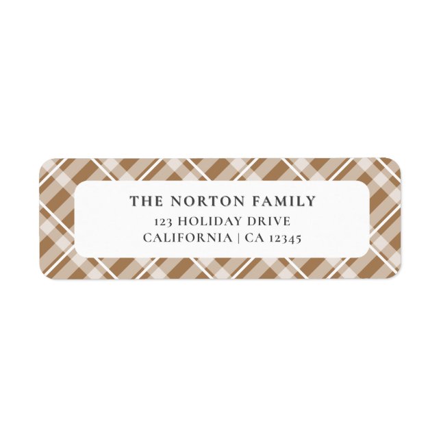 Classique Tan Brown Tartan Plaid Farmhouse Family (Devant)