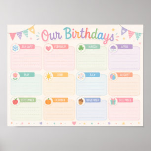 Classroom Birthday Display Poster