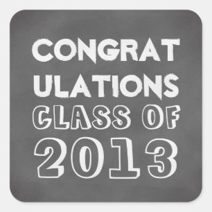 Classroom chalkboard graduation class of gift tag
