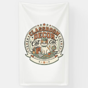Classroom Decor Cat Classroom Decor Cat Vintage Ve Banner
