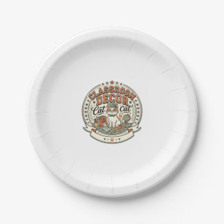 Classroom Decor Cat Classroom Decor Cat Vintage Ve Paper Plate