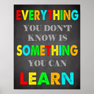 Classroom Decor, Classroom Quotes, Inspirational Poster