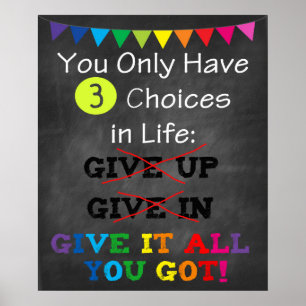 Classroom Decor Life Choices Inspirational Art