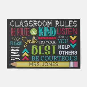 Classroom Doormat, Personalized Name Teacher Doormat
