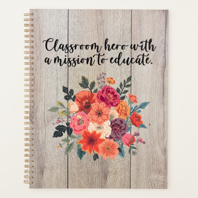 Classroom Hero Mission To Educate Design Planner (Front)