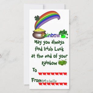 Classroom Irish Valentine Holiday Card