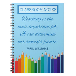 Classroom Notes Beautiful Teacher Lesson Planning Notebook