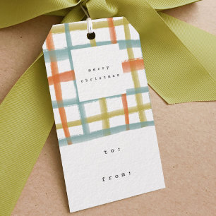 Classroom Plaid Gift Tags   C