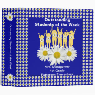 Classroom Recognition 2 inch Binder - Daisies