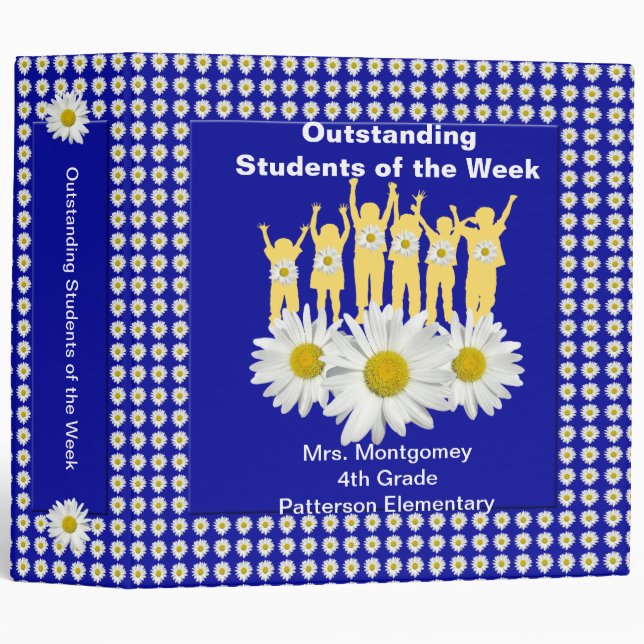 Classroom Recognition 2 inch Binder - Daisies (Front/Spine)