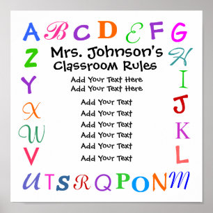 Classroom Rules by SRF Poster