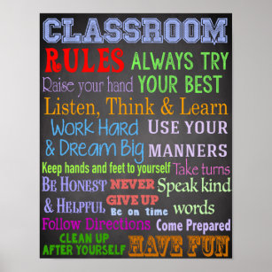Editable Crayons Classroom Rules Poster