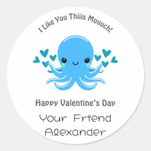Classroom Valentine's Day Classic Round Sticker