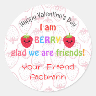 Classroom Valentine's Day Classic Round Sticker