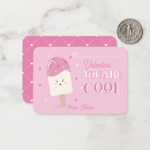 Classroom Valentine's Day Cool Popsicle  Card