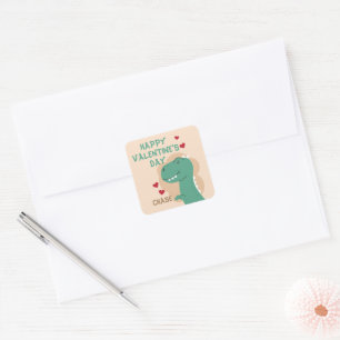 Classroom Valentine's Day Dinosaur Dino Sticker