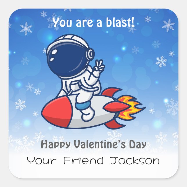 Classroom Valentine's Day Square Sticker (Front)