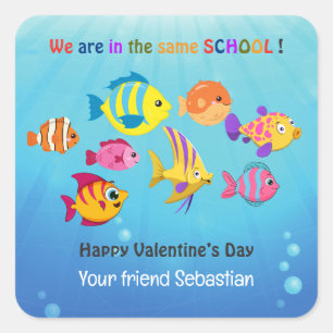 Classroom Valentine's Day Square Sticker