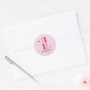 Classroom Valentines XOXO Simple Sticker