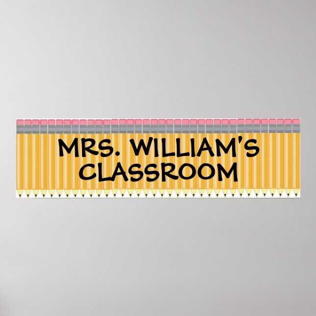 Classroom Welcome Banner Poster (Front)