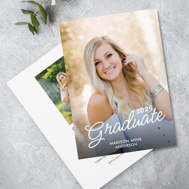 Classy 2026 Graduation Vertical Photo  Invitation (Creator Uploaded)