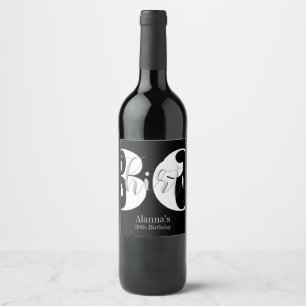 Classy 30th Birthday Party Wine Label
