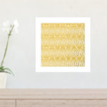 Classy Abstract Art Deco Square Fan Pattern Gold Foil Prints<br><div class="desc">Beautiful,  elegant,  and simple real gold foil printed abstract art deco style square fan pattern.</div>