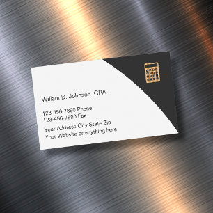 Classy Accountant CPA Theme Magnetic Business Card
