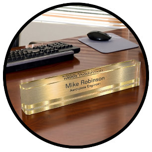 Classy Aerospace Engineer Desk Name Plaque Nameplate