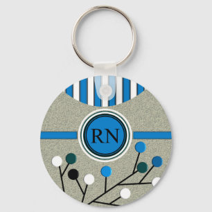 Classy and Artsy Registered Nurse Designs Keychain