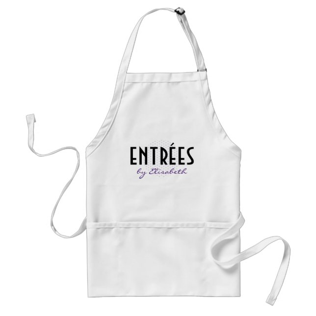 Classy and Customizable Apron with Polka Dots (Front)