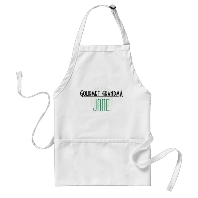 Classy and Customizable Apron with Polka Dots (Front)