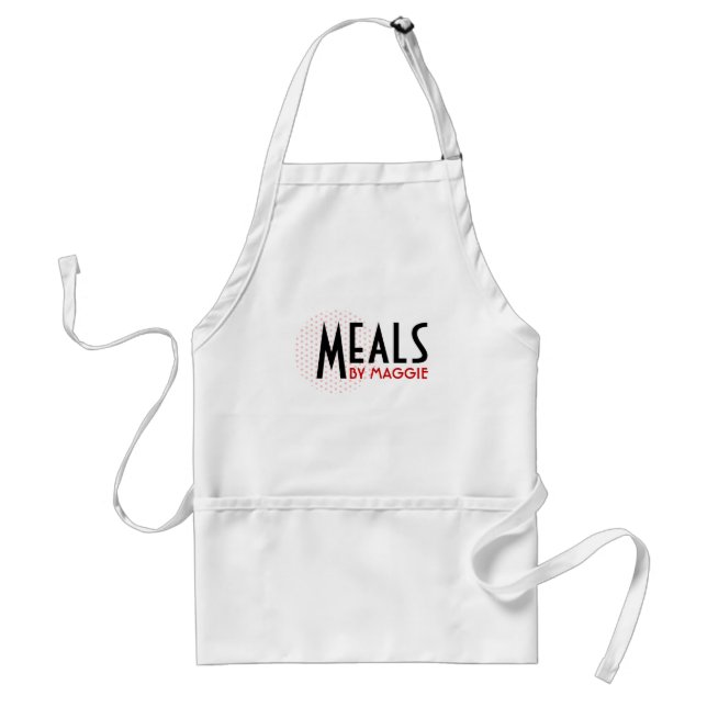 Classy and Customizable Apron with Polka Dots (Front)