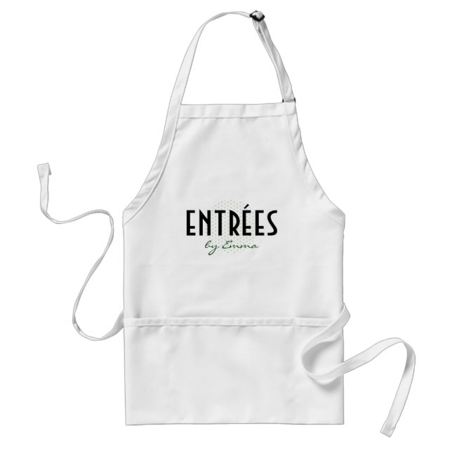Classy and Customizable Apron with Polka Dots (Front)