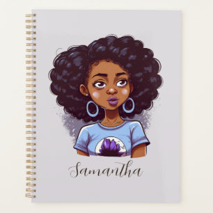 Classy and Elegant Afro Woman Planner