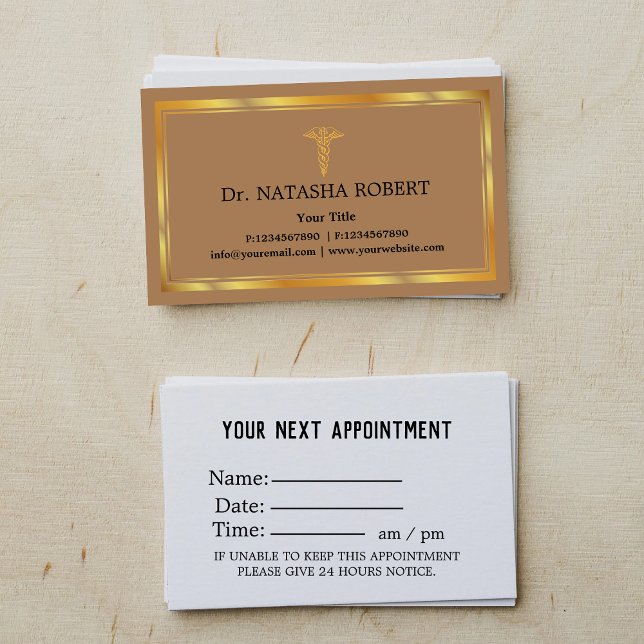 Classy and Elegant Medical Care Appointment Card (Creator Uploaded)