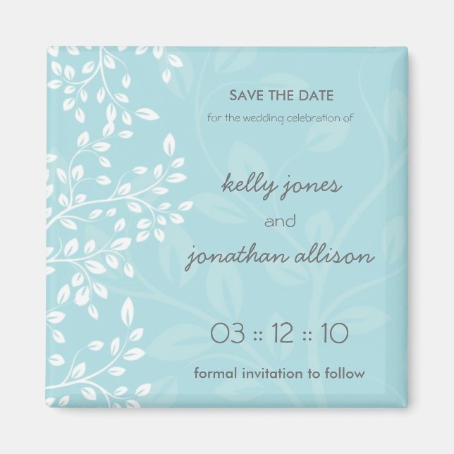 Classy and Elegant Save the Date Wedding Magnet (Front)