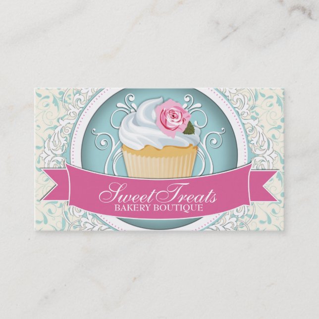 Classy and Modern Cupcake Business Cards (Front)
