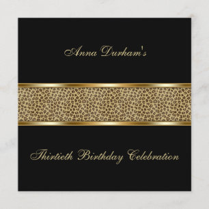 Classy Animal Print Invite [Leopard - Black]