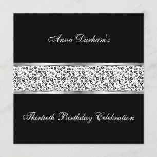 Classy Animal Print Invite [Snow Leopard - Black]