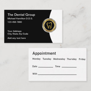 Classy Appointment Dentist Business Cards